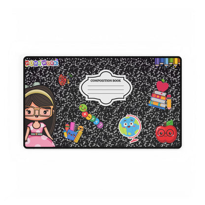 Composition Notebook School Desk Mat | Cute Teacher and School Supplies