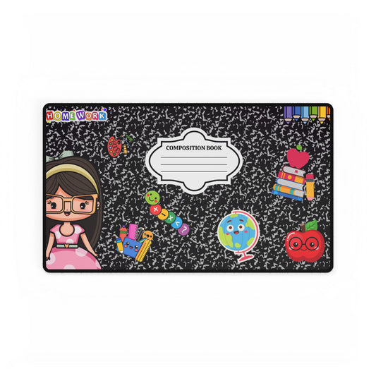 Composition Notebook School Desk Mat | Cute Teacher and School Supplies