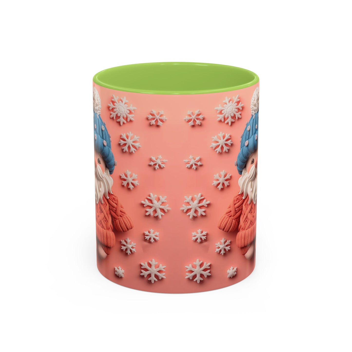 Knit Gnome with Snowflakes Mug | Accent Coffee Mug 11oz 15oz