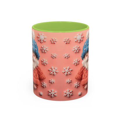 Knit Gnome with Snowflakes Mug | Accent Coffee Mug 11oz 15oz