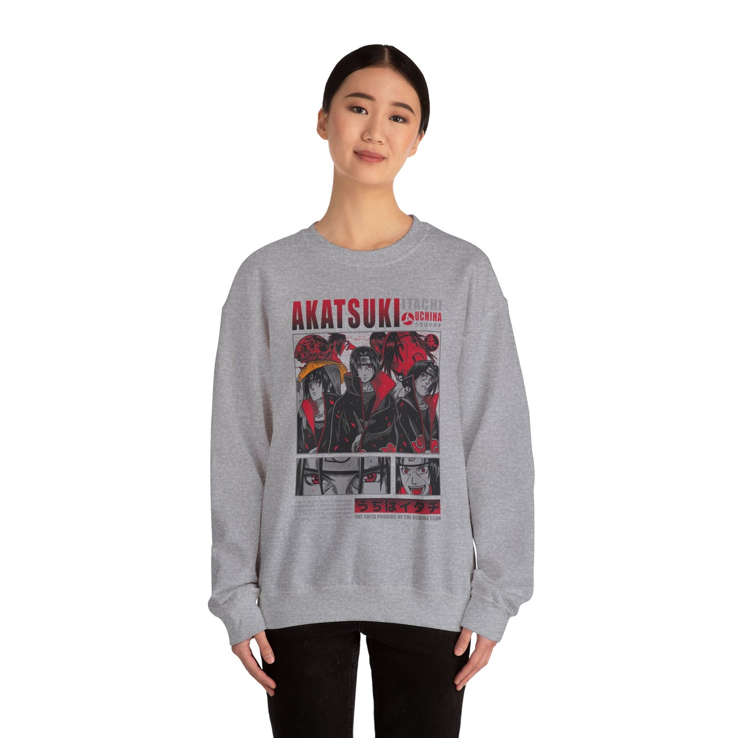 Personalizable Akatsuki Anime Characters Crewneck Sweatshirt | Manga Panel Graphic