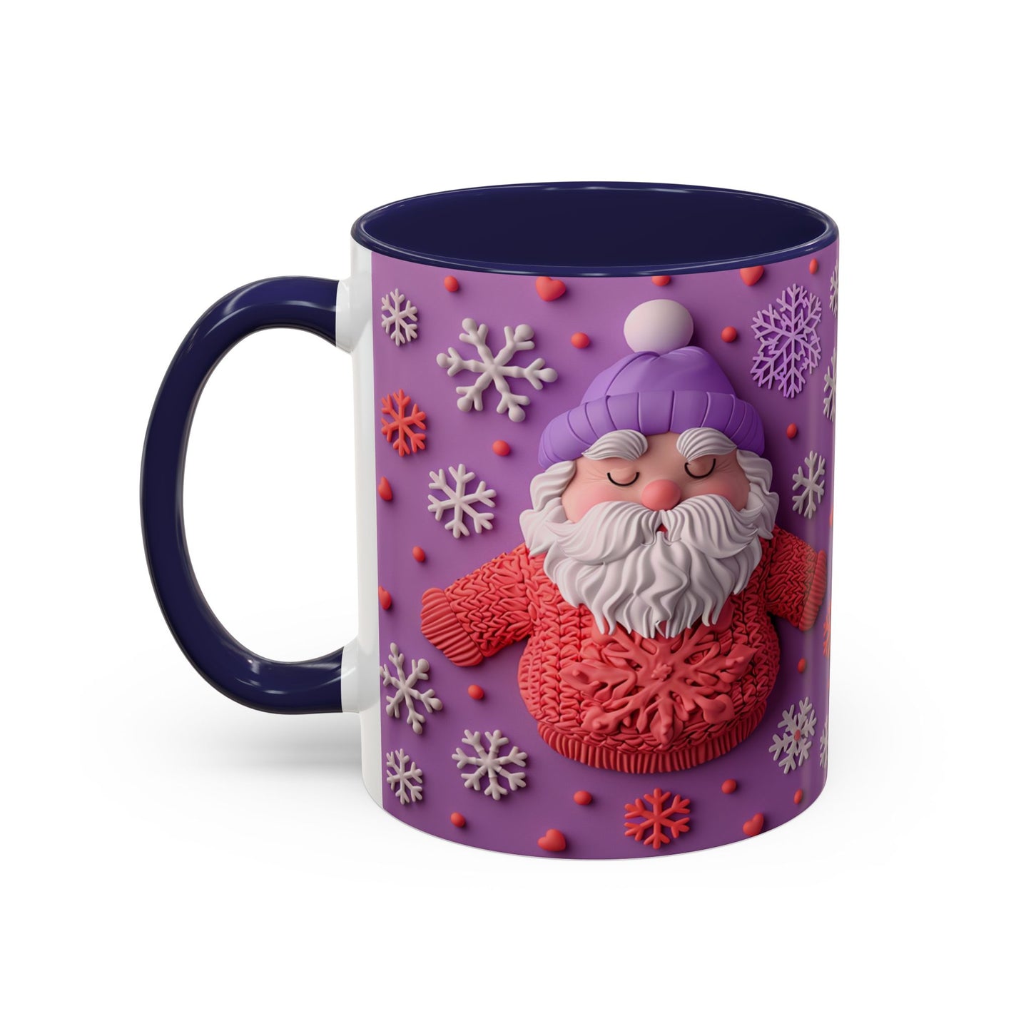 Knit Santa Pattern Mug | Accent Coffee Mug