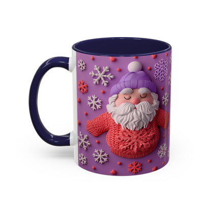 Knit Santa Pattern Mug | Accent Coffee Mug