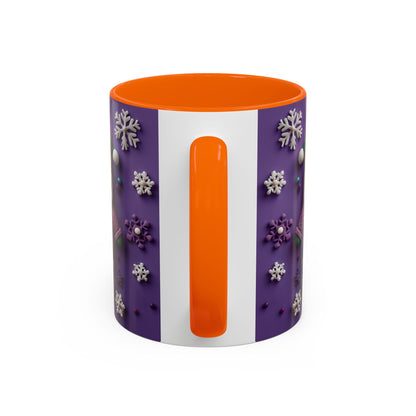 Purple Santa Snowflake Mug | Accent Coffee Mug