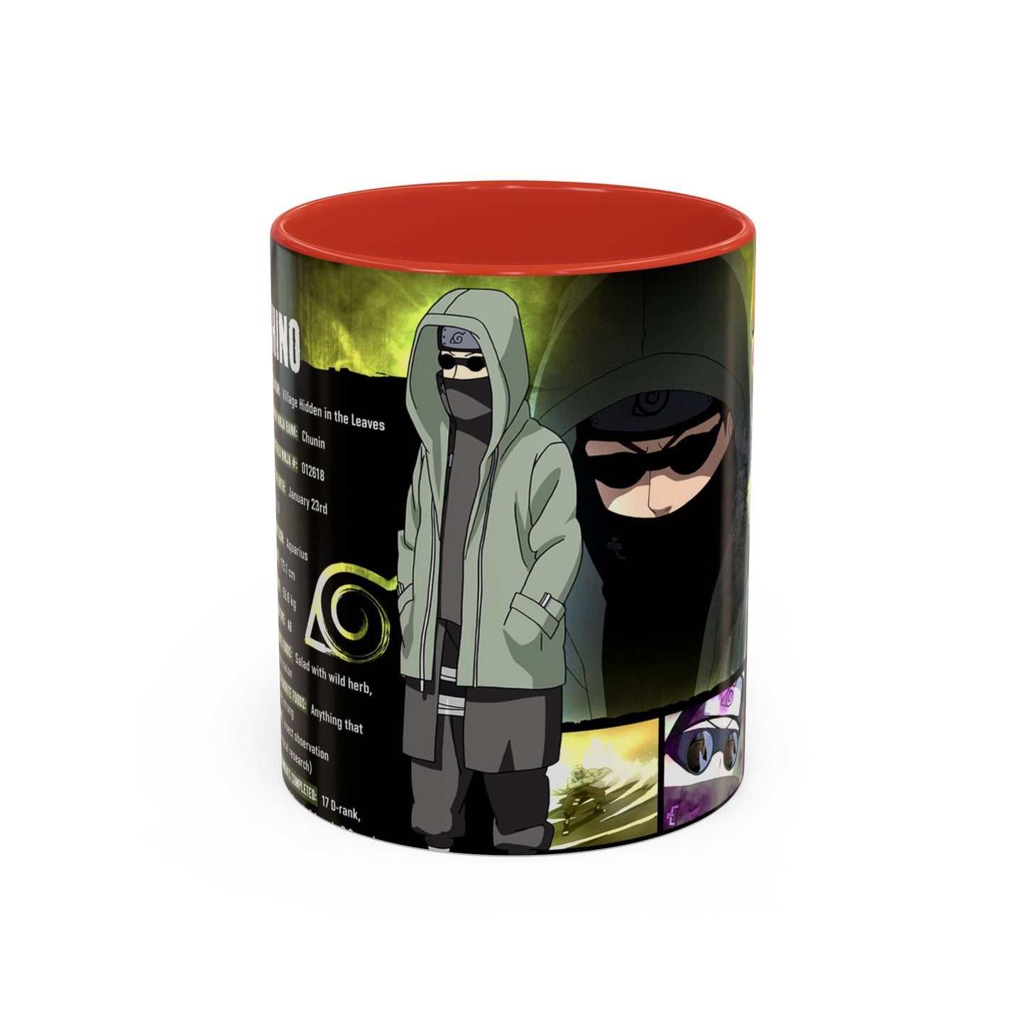 Naruto Shippuden Shino Aburame Accent Coffee Mug | Anime Character Fan Gift (11/15oz)