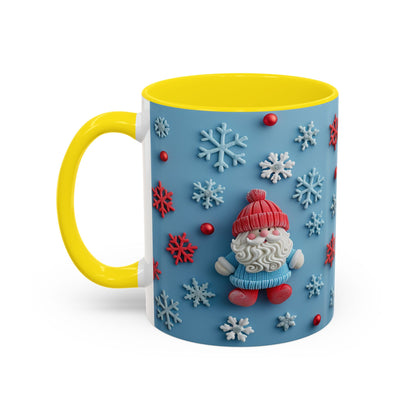 Santa Snowflake Pattern Mug | Accent Coffee Mug