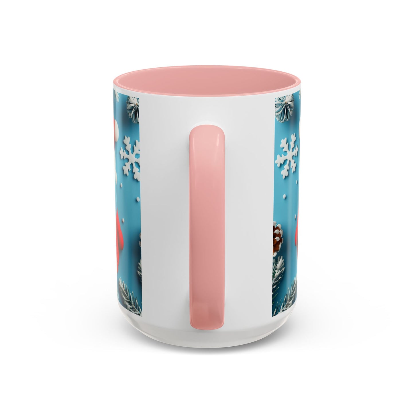 Blue Santa Claus Mug | Snowflakes Holiday Coffee Mug