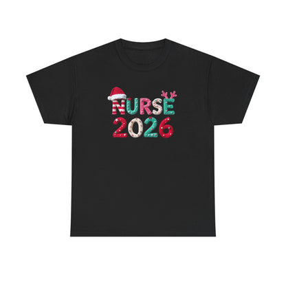 Nurse 2026 Christmas Tee Holiday Nursing Grad TShirt