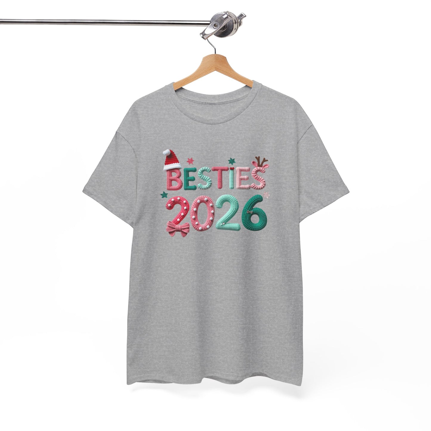 T-Shirt "Besties 2026" Holiday Friends Matching Tee