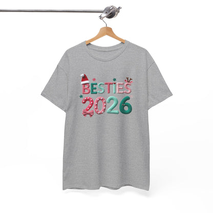 T-Shirt "Besties 2026" Holiday Friends Matching Tee