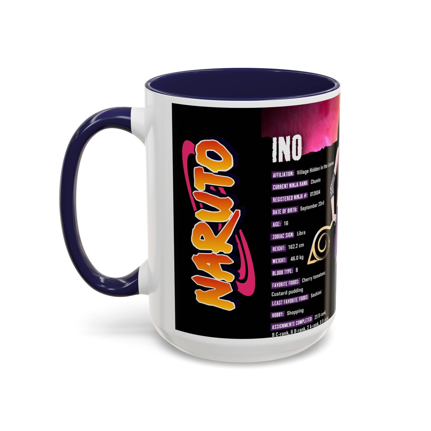 Naruto Shippuden Ino Anime Accent Coffee Mug — 11/15oz