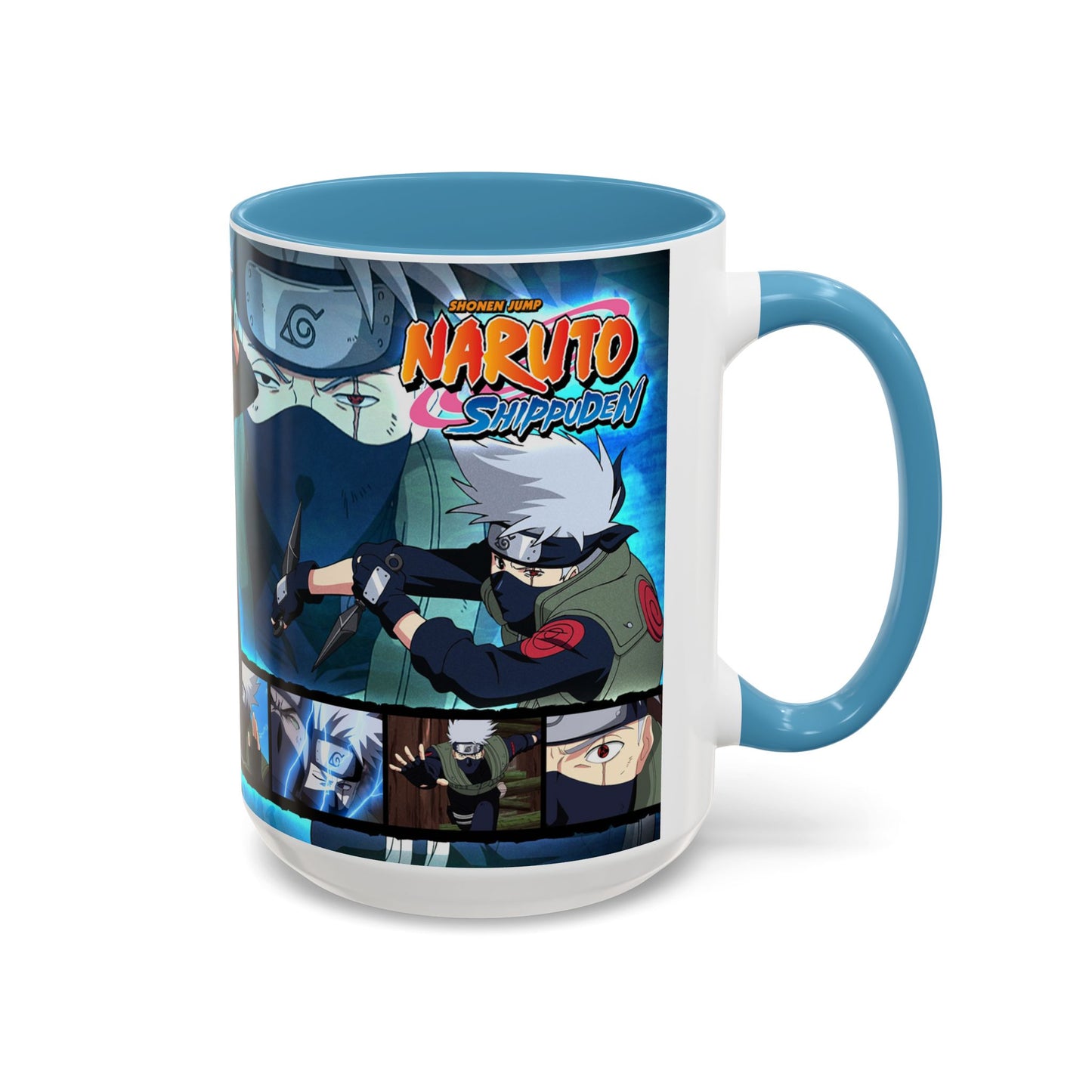 Naruto Kakashi Accent Coffee Mug  Anime Character Collage 11/15oz