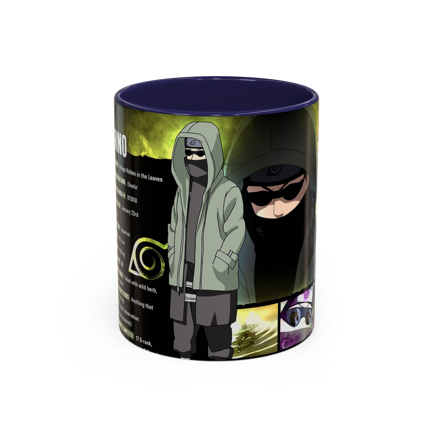 Naruto Shippuden Shino Aburame Accent Coffee Mug | Anime Character Fan Gift (11/15oz)