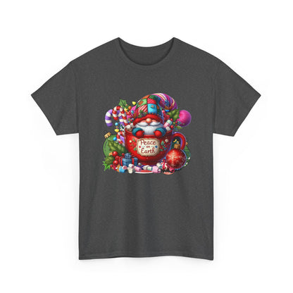 Santa Gnome with Candy Canes tee | Peace on Earth Christmas design