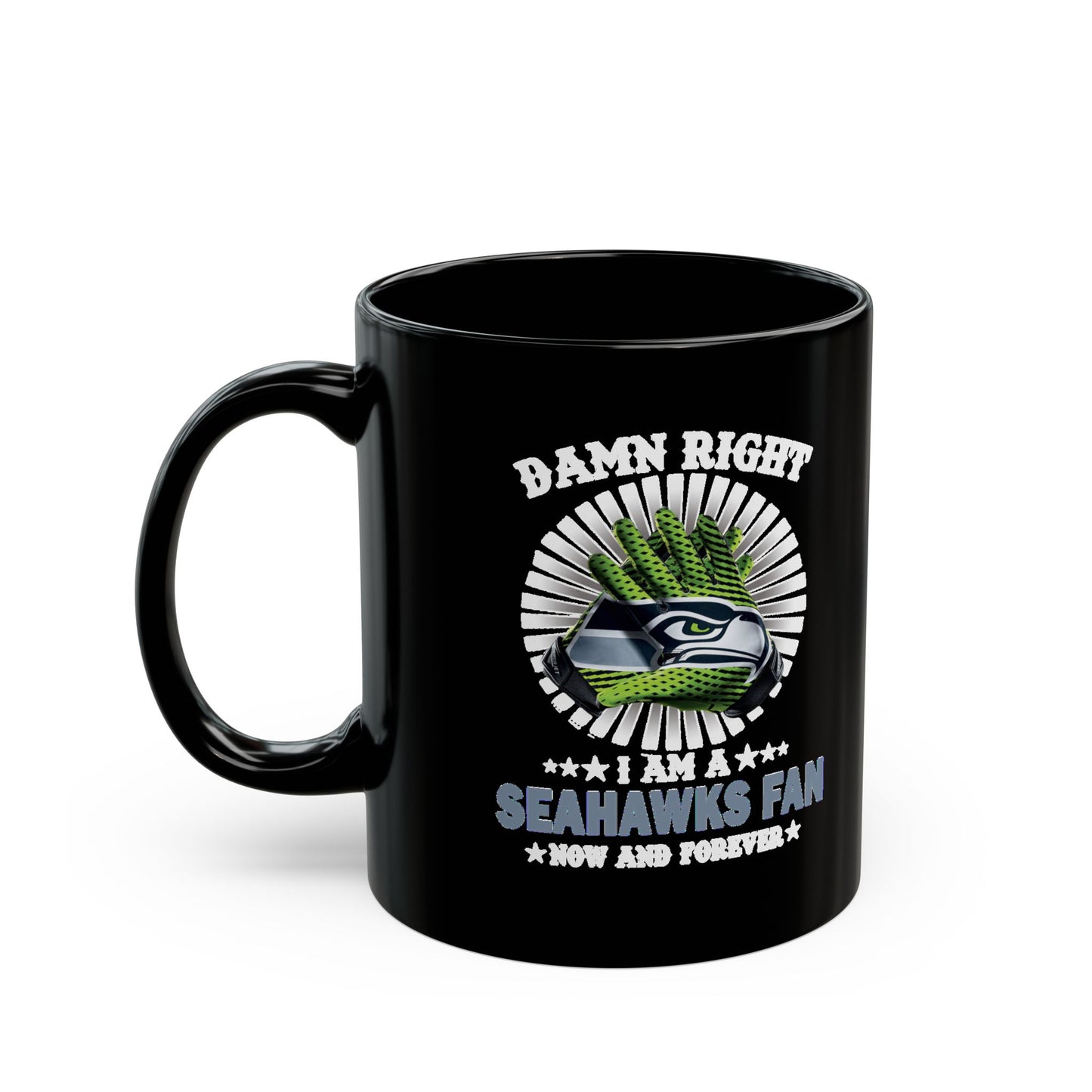 Seahawks Grunge Black Coffee Mug (11oz & 15oz)