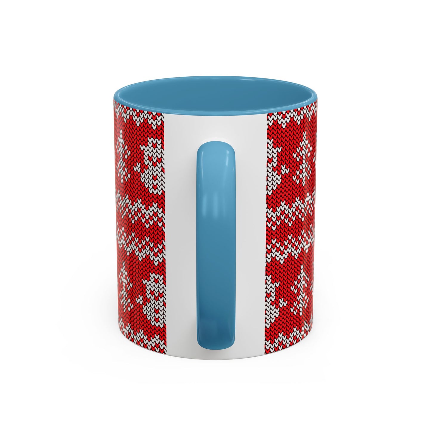 Snowman Knit Pattern Accent Mug | Christmas Holiday Coffee Cup