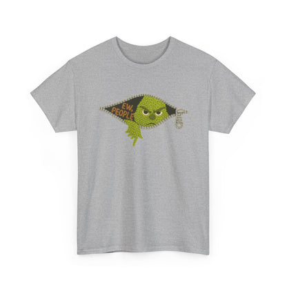 Grumpy Green Monster Peeking Tee | "Ew People" graphic