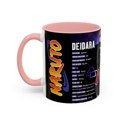 Deidara Naruto Shippuden Accent Coffee Mug | Anime Art Collage (11/15oz)