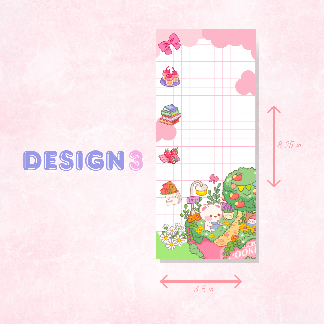 Kawaii Notepad | 50 Sheets (3.5in x 8.25 in)