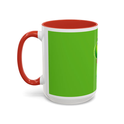 Grinch Character with Poop Present Mug | Accent Coffee Mug
