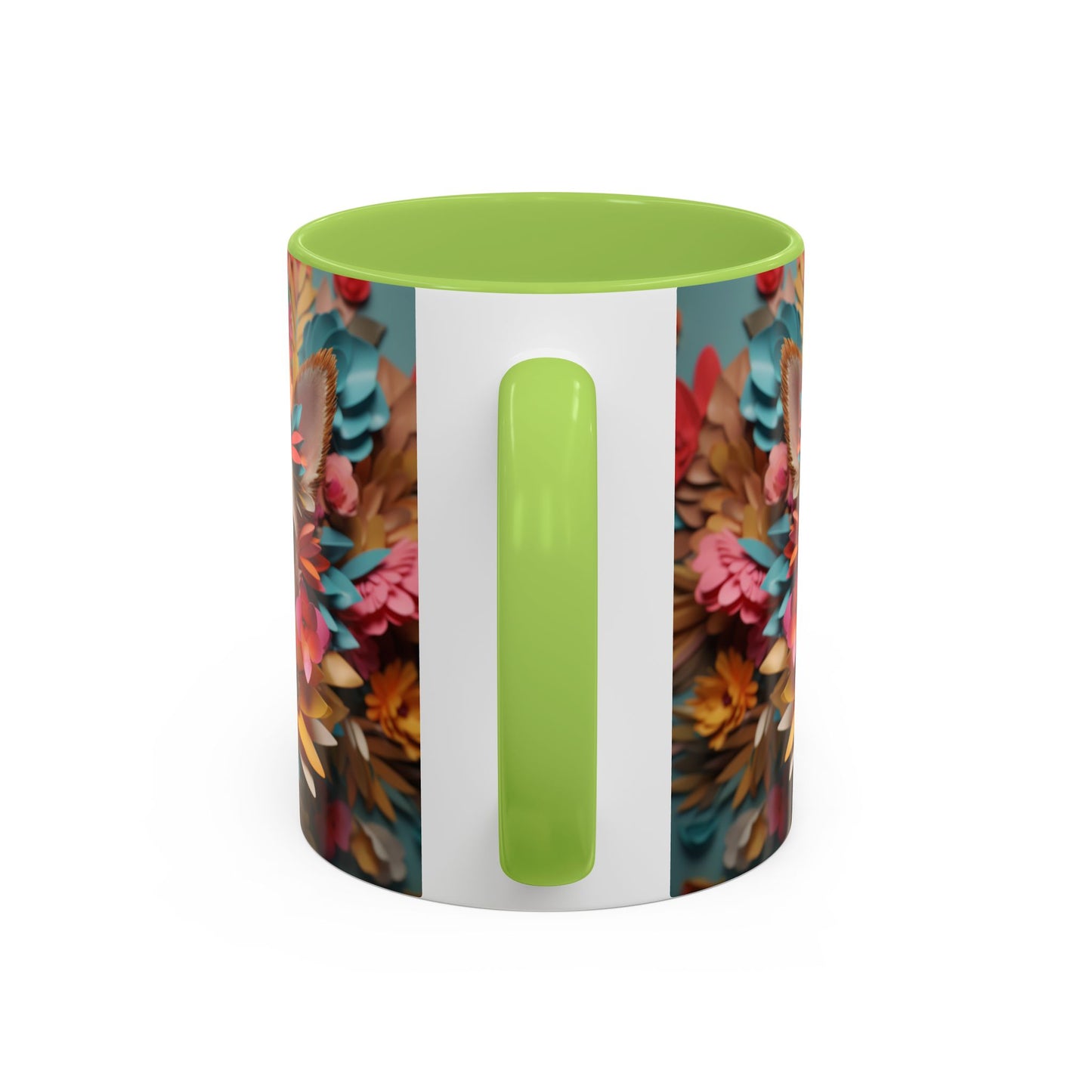 Chihuahua Floral Wreath Accent Coffee Mug — Colorful Pet Lover Gift (11/15oz)