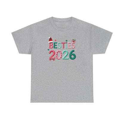 T-Shirt "Besties 2026" Holiday Friends Matching Tee