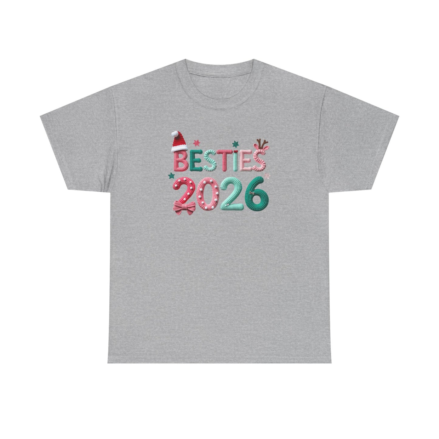 T-Shirt "Besties 2026" Holiday Friends Matching Tee