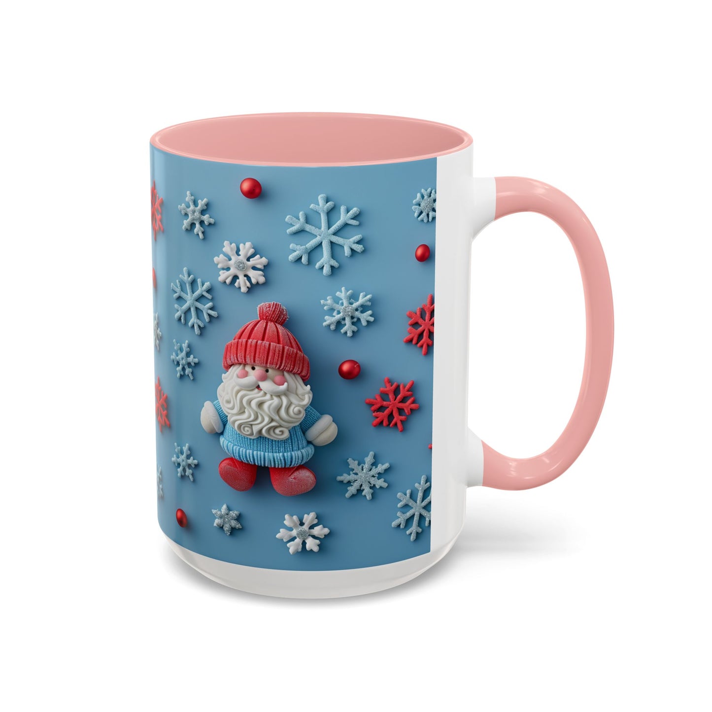 Santa Snowflake Pattern Mug | Accent Coffee Mug