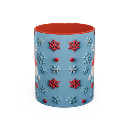 Santa Snowflake Pattern Mug | Accent Coffee Mug