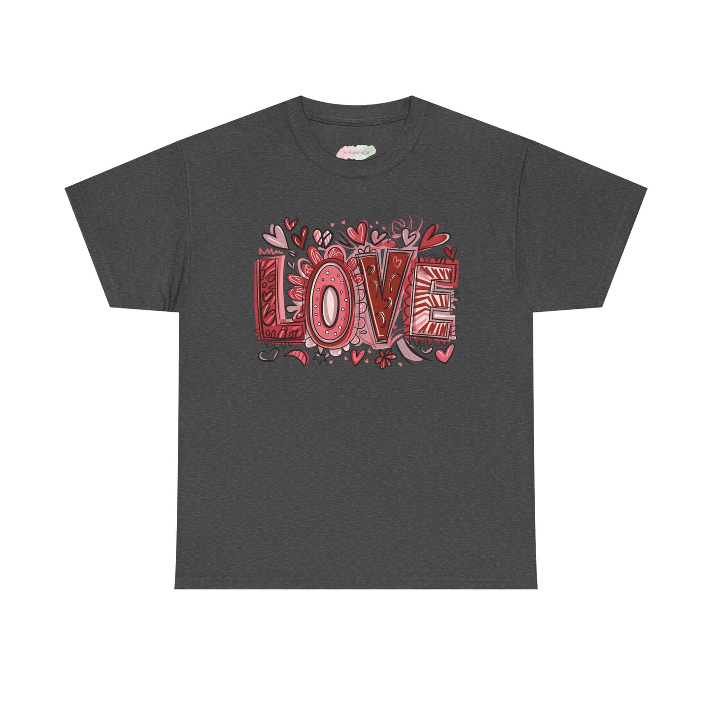 Love Doodle T-Shirt | Hand-Drawn Hearts, Valentine Typography