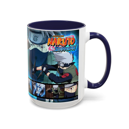 Naruto Kakashi Accent Coffee Mug — Anime Character Collage 11/15oz