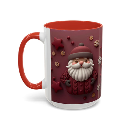 Cute Santa Face Holiday Mug | Christmas Accent Coffee Mug