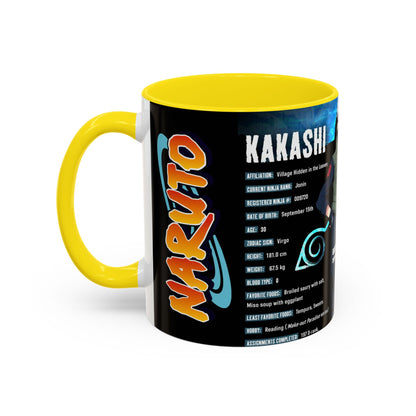 Naruto Kakashi Accent Coffee Mug  Anime Character Collage 11/15oz