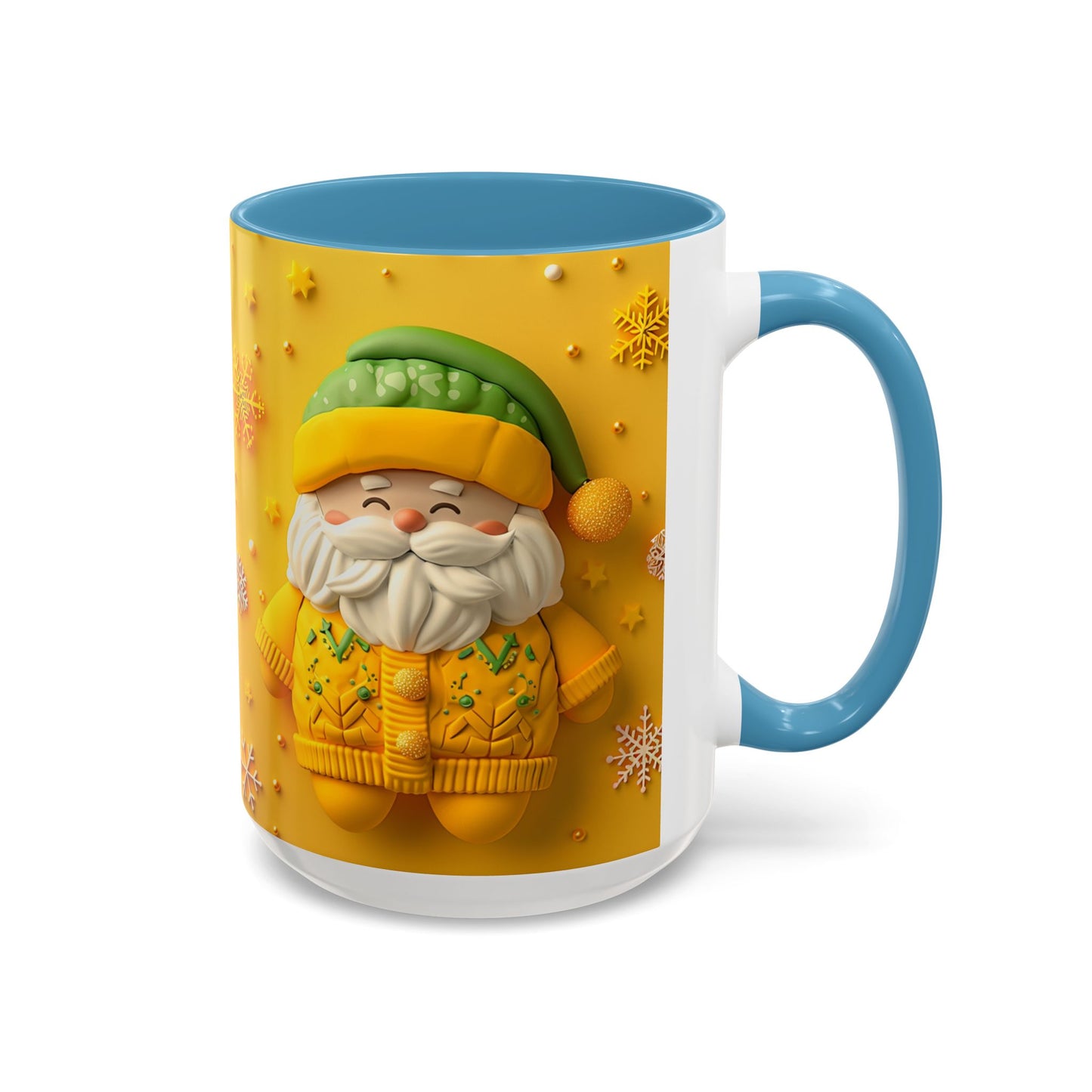 Yellow Sweater Santa Mug | Accent Coffee Mug