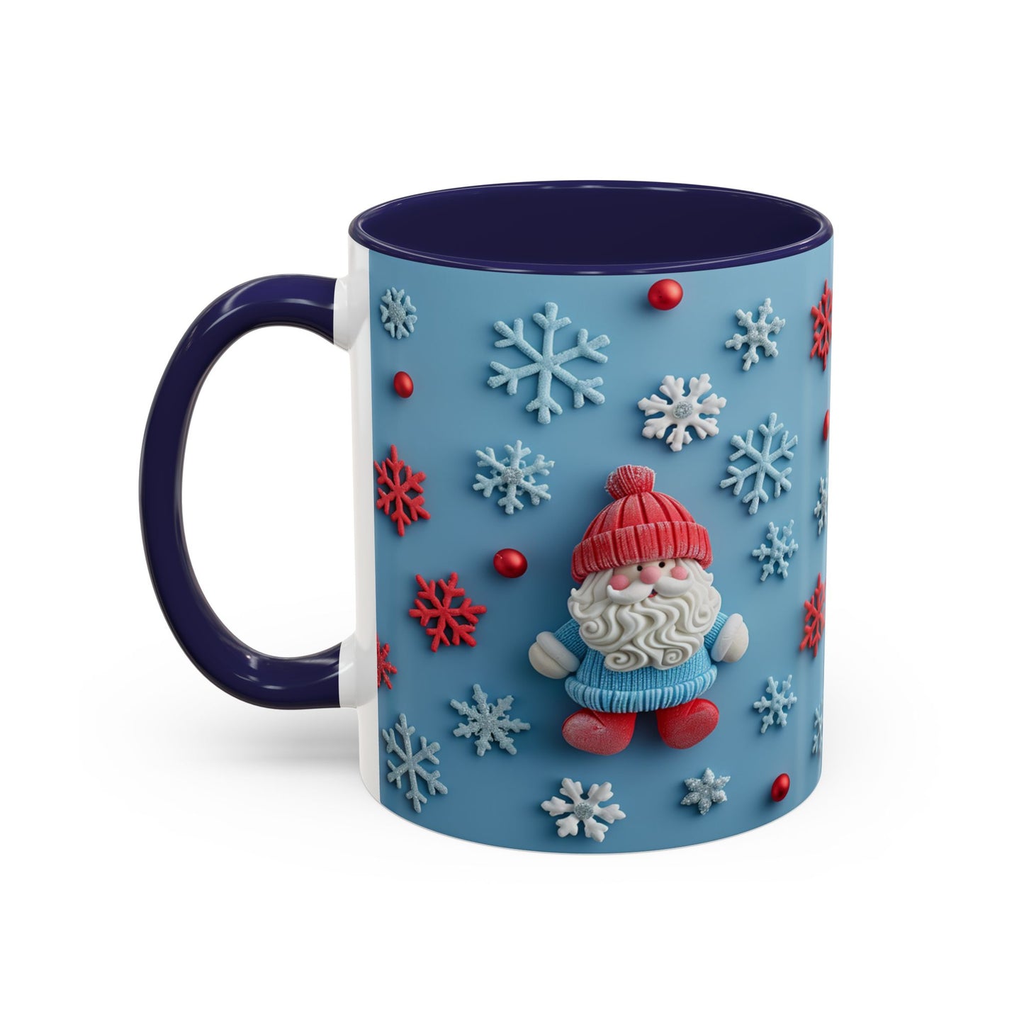 Santa Snowflake Pattern Mug | Accent Coffee Mug