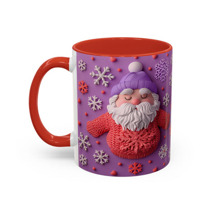 Knit Santa Pattern Mug | Accent Coffee Mug