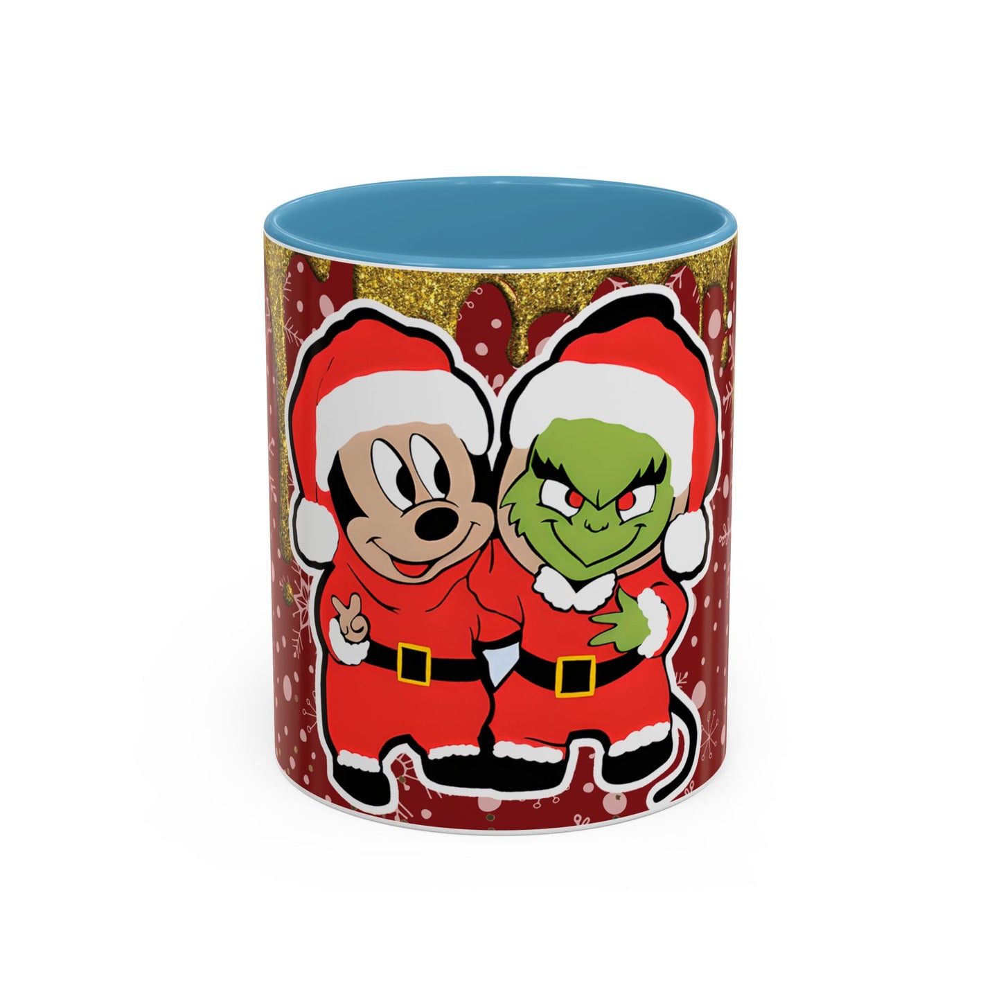 Grinch and Mouse Santa Mug | Accent Coffee Mug 11oz 15oz