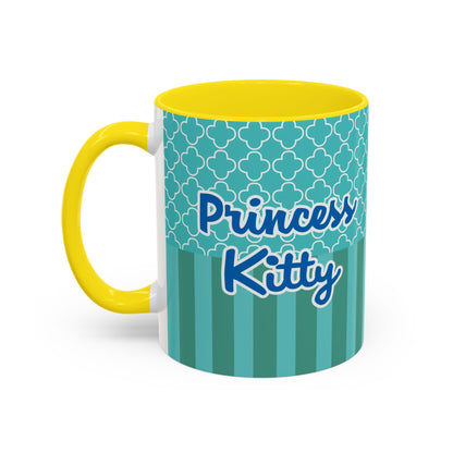 Princess Girl Cartoon Teal Accent Coffee Mug | 11oz 15oz