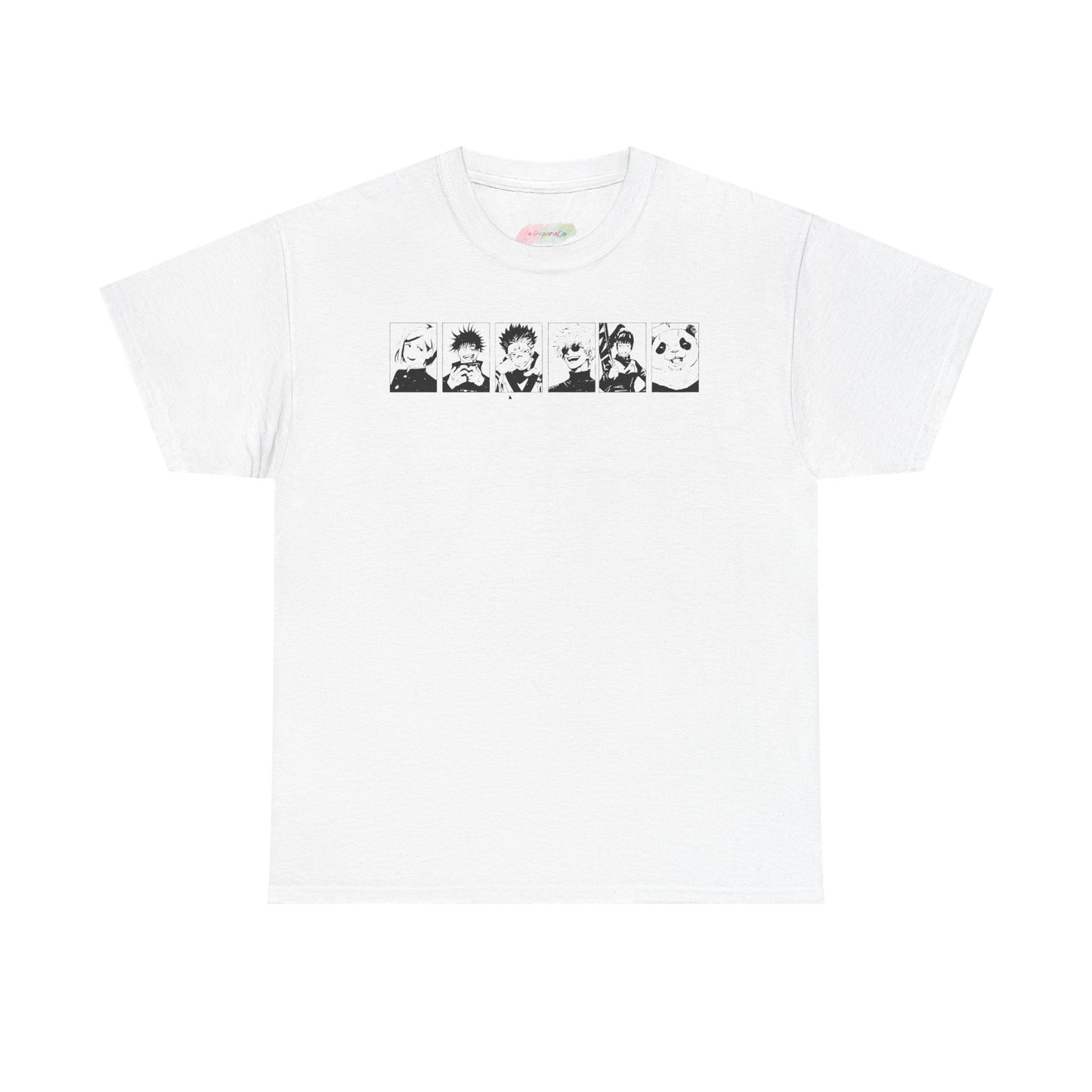 Retro Cartoon Faces Tee | Black Lineup Graphic T-Shirt