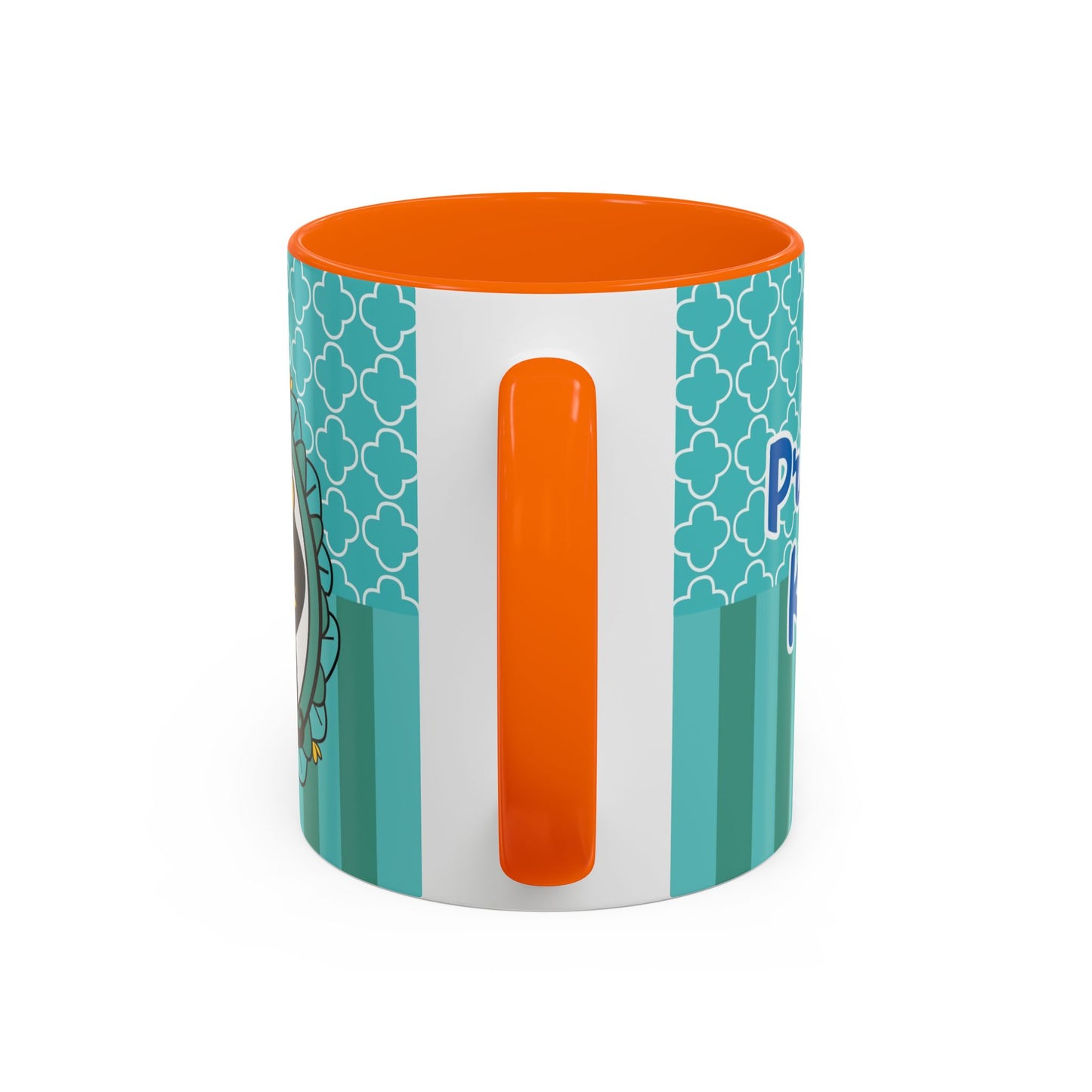 Princess Girl Cartoon Teal Accent Coffee Mug | 11oz 15oz