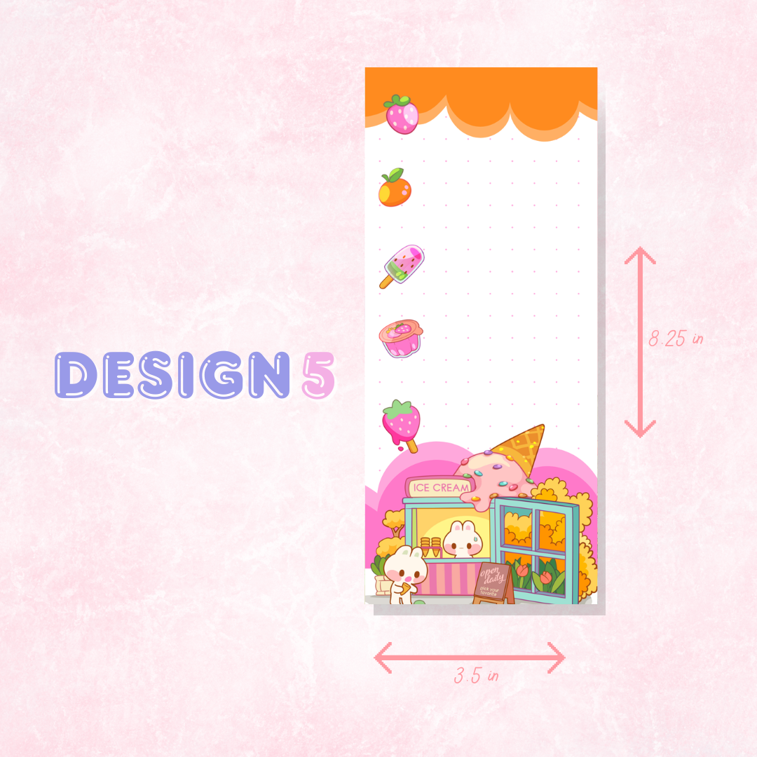 Kawaii Notepad | 50 Sheets (3.5in x 8.25 in)