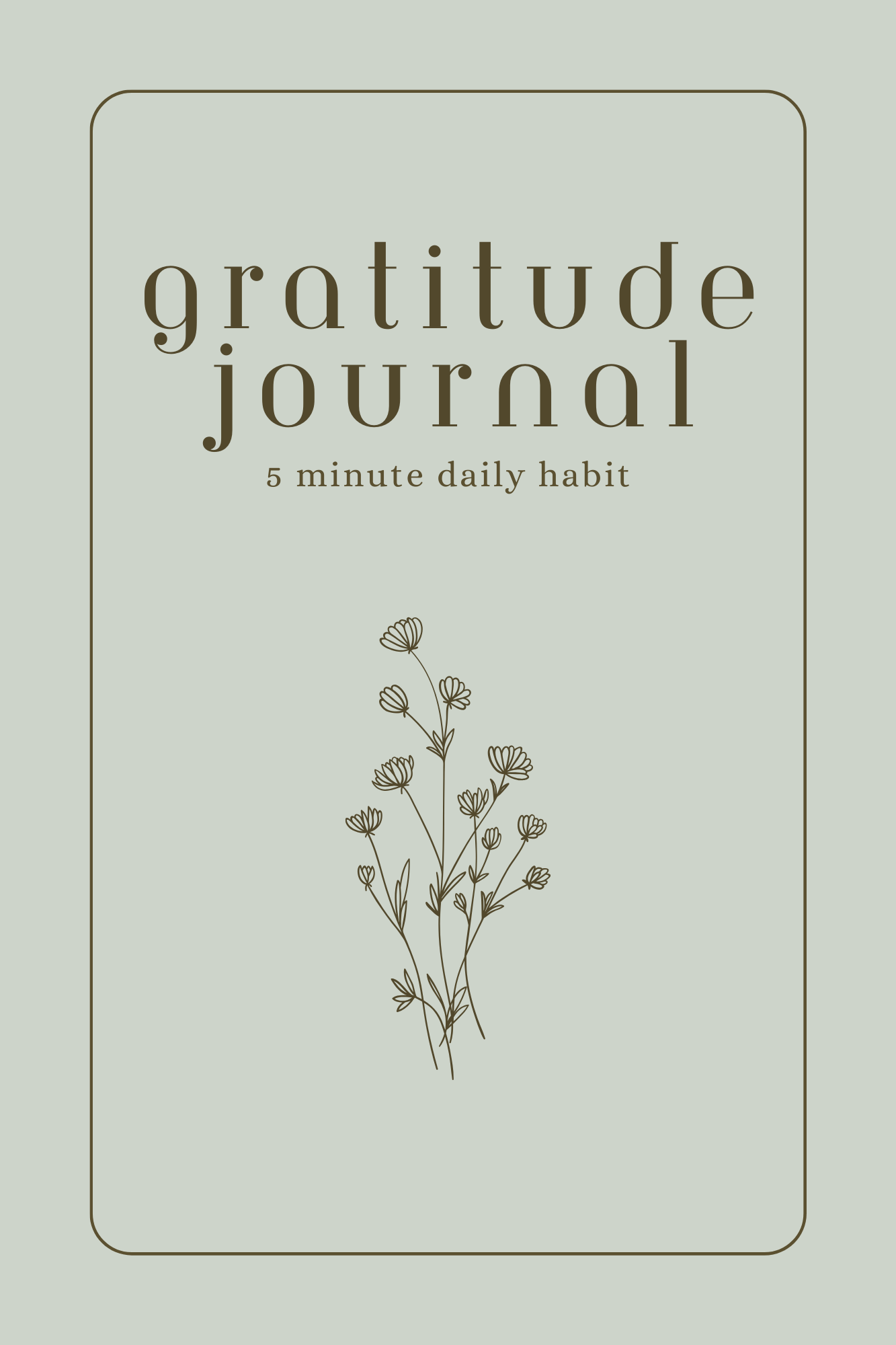 5 Minute Gratitude Journal | Digital Download