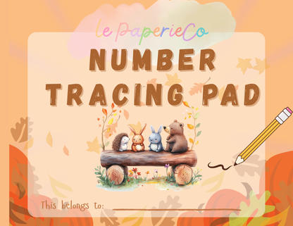 Number Tracing Pad - Animal Theme | Digital Download