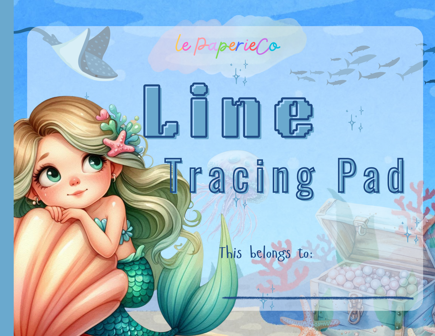 Line Tracing Pad - Mermaid Theme | Digital Download