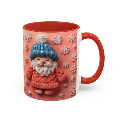Knit Gnome with Snowflakes Mug | Accent Coffee Mug 11oz 15oz