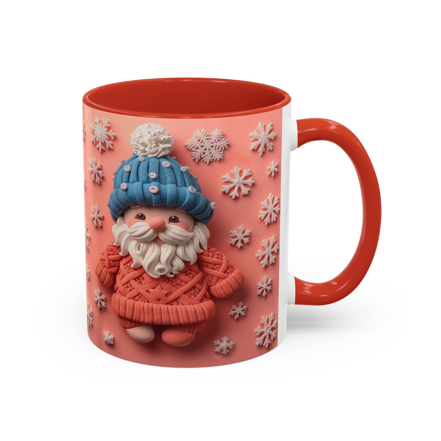 Knit Gnome with Snowflakes Mug | Accent Coffee Mug 11oz 15oz