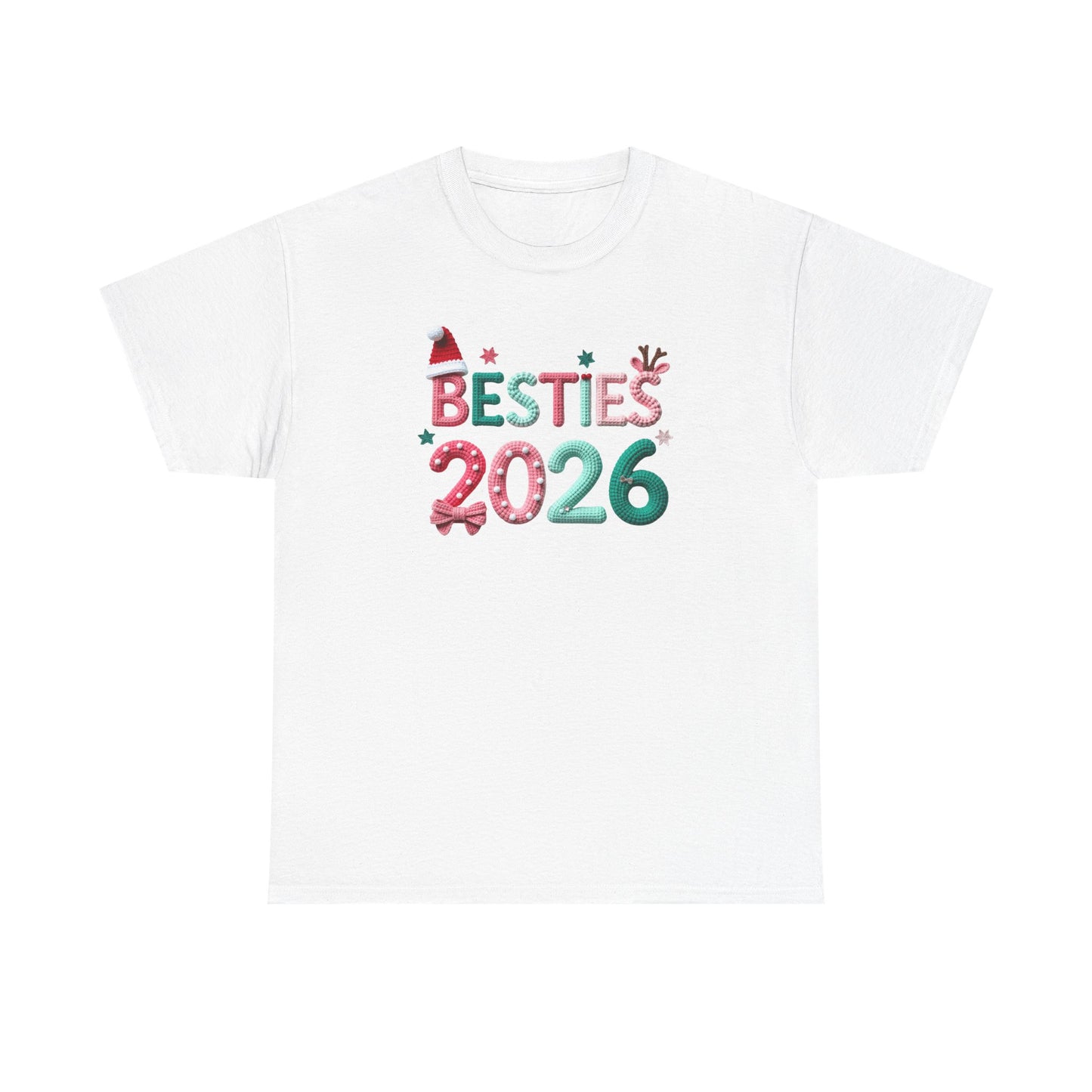 T-Shirt "Besties 2026" Holiday Friends Matching Tee