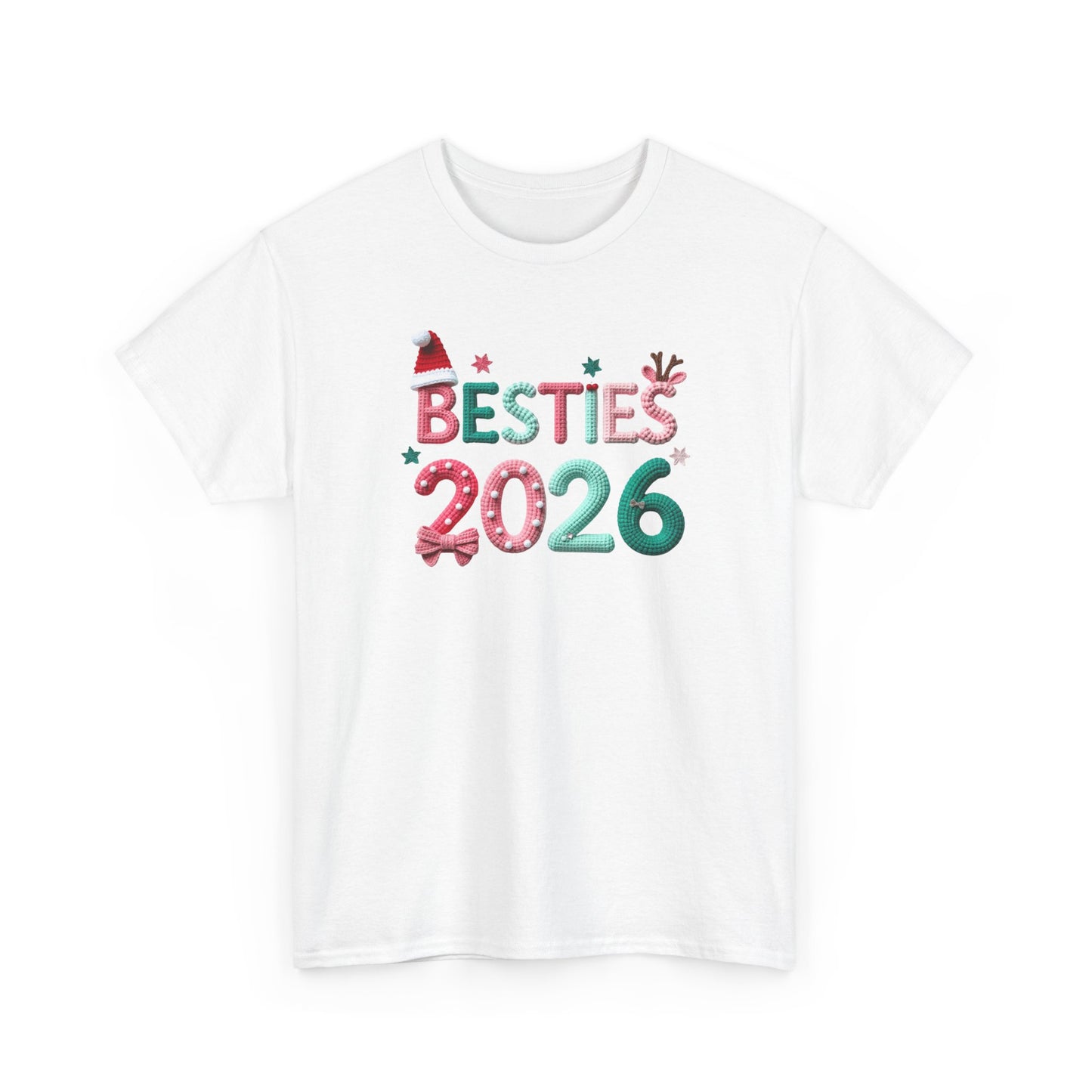T-Shirt "Besties 2026" Holiday Friends Matching Tee