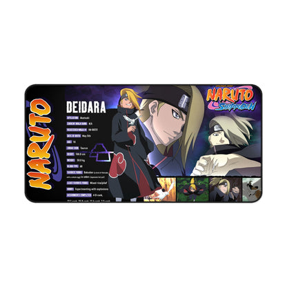 Naruto Deidara Anime Gaming Desk Mat | Large Mousepad with Character Collage