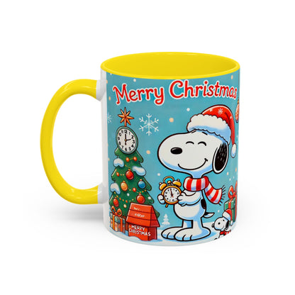 Beagle Chistmas Illustration Mug | Accent Coffee Mug 11oz 15oz